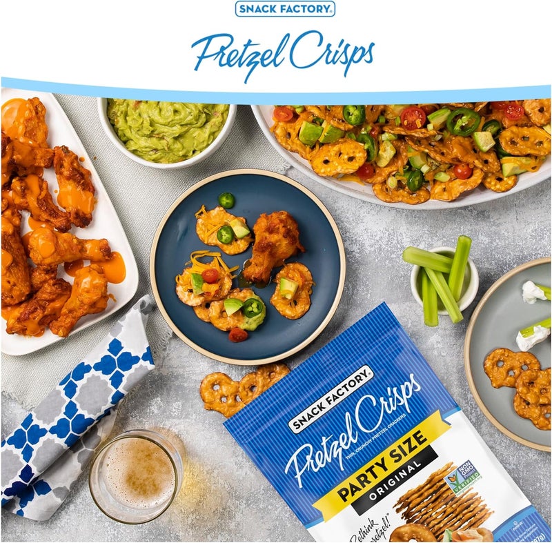 Snack Factory Pretzel Crisps - Party Size Original - Image 4