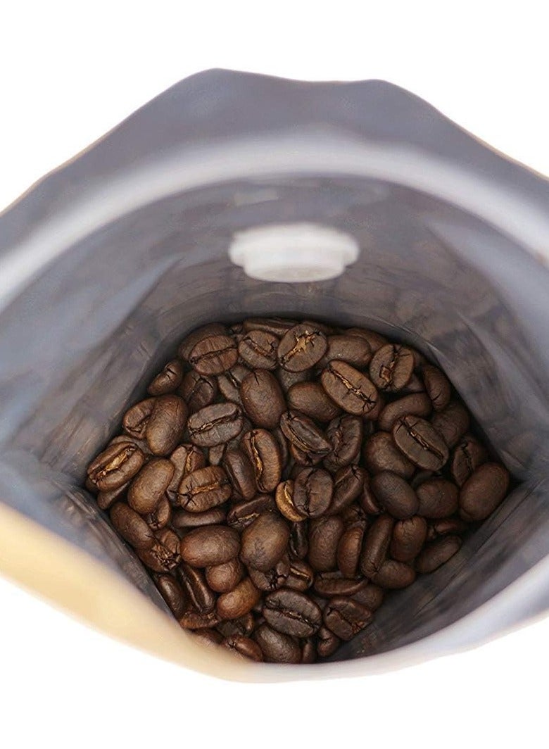 10 Pack 250g 8oz 1/2lb Kraft Paper Stand Up Coffee Bag Round Base Zip Lock Heat Seal Gas Release Valve - Image 3
