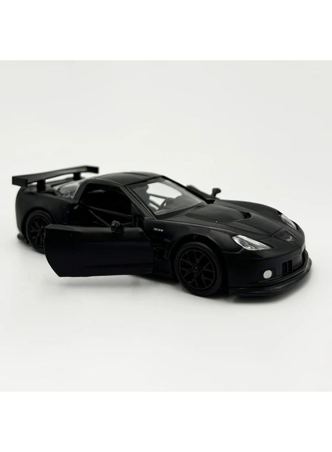 Black Corvette C6 R Alloy Car Model Toy with Opening Doors for Kids Gifts - Image 4