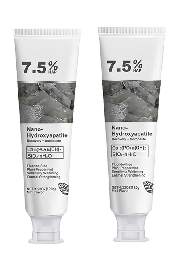 7.5% Hydroxyapatite Toothpaste – Strengthens Teeth, Repairs Enamel, Soothes Sensitivity, Reduces Bad Breath