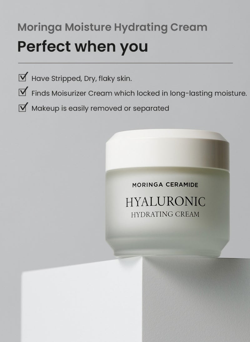 Heimish Moringa Ceramide Hyaluronic Hydrating Cream 50ml - Rich Moisturizing Cream with Ceramides and Hyaluronic Acid for Deep Hydration - Image 4