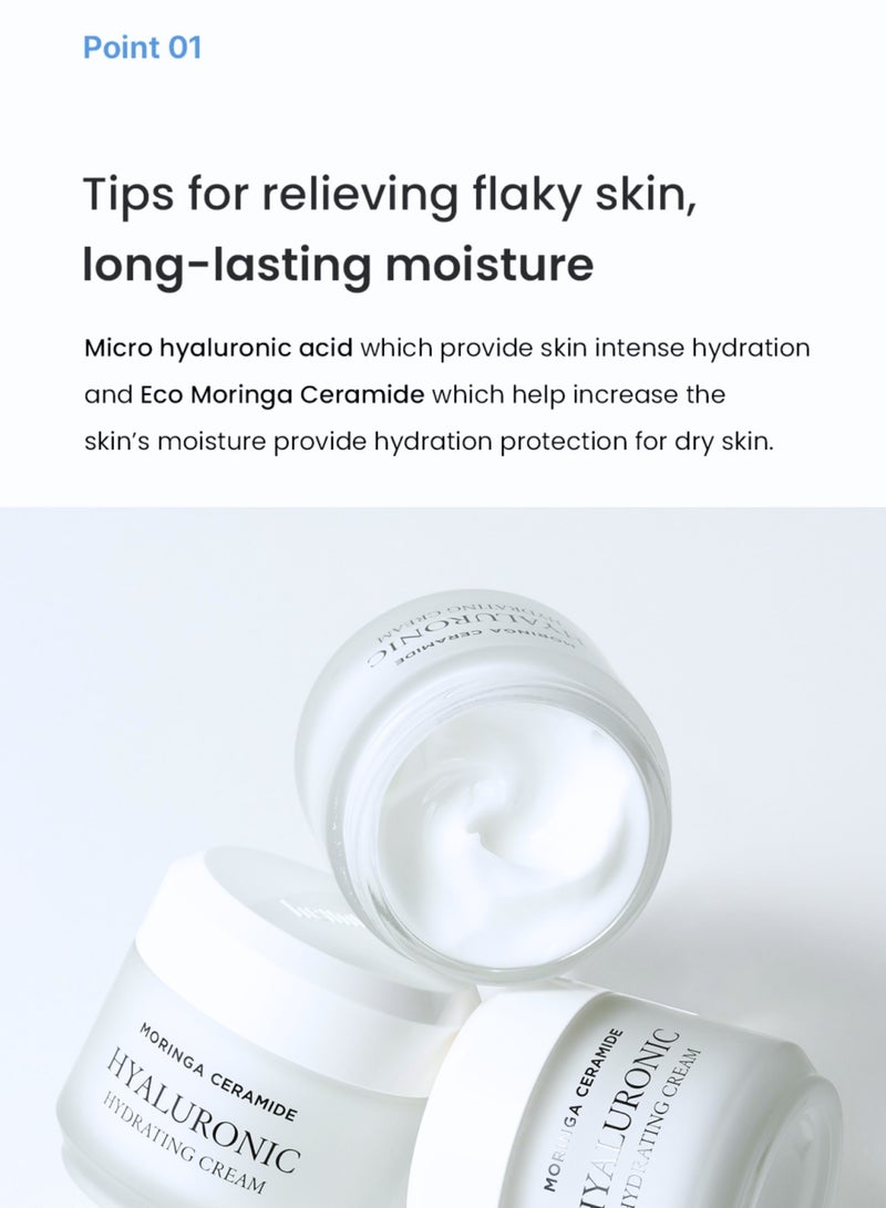 Heimish Moringa Ceramide Hyaluronic Hydrating Cream 50ml - Rich Moisturizing Cream with Ceramides and Hyaluronic Acid for Deep Hydration - Image 5