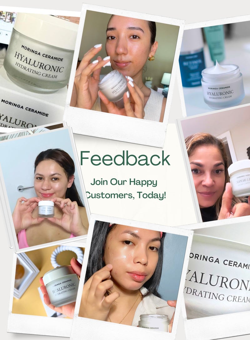 Heimish Moringa Ceramide Hyaluronic Hydrating Cream 50ml - Rich Moisturizing Cream with Ceramides and Hyaluronic Acid for Deep Hydration - Image 2