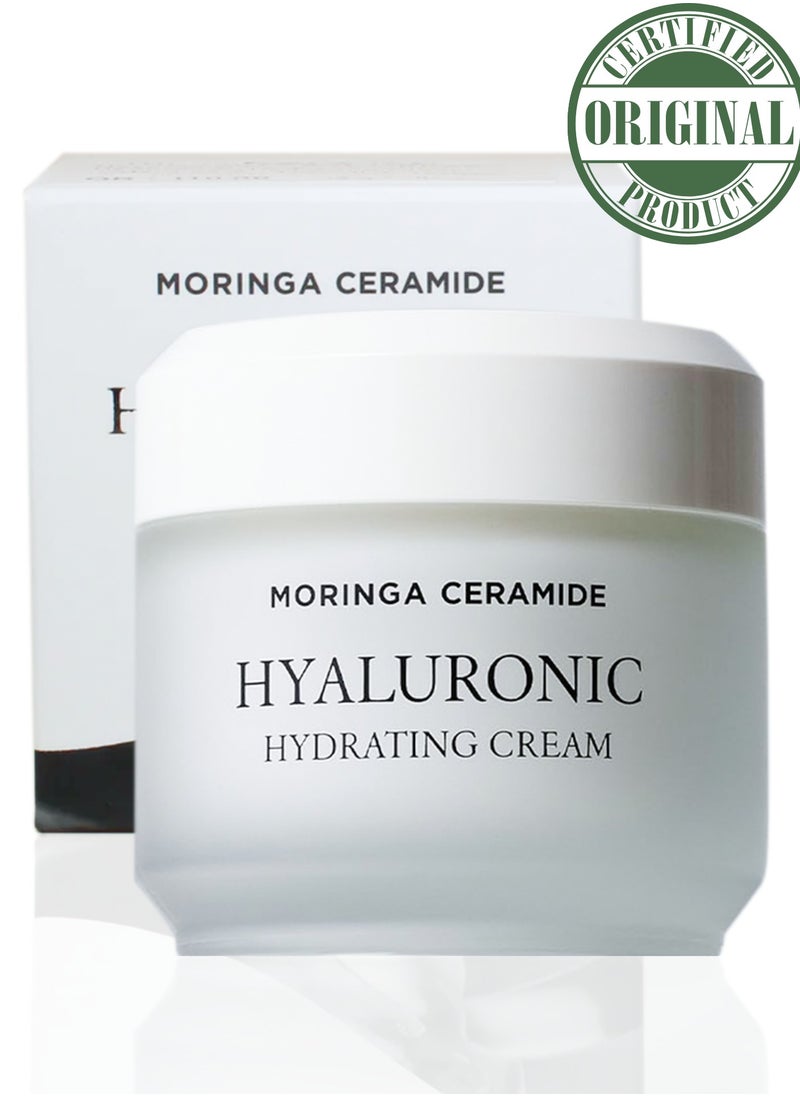 Heimish Moringa Ceramide Hyaluronic Hydrating Cream 50ml - Rich Moisturizing Cream with Ceramides and Hyaluronic Acid for Deep Hydration  - Image 2