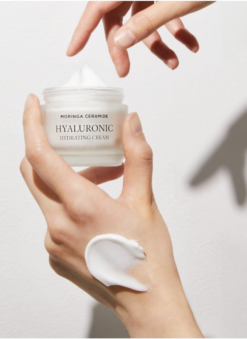 Heimish Moringa Ceramide Hyaluronic Hydrating Cream 50ml - Rich Moisturizing Cream with Ceramides and Hyaluronic Acid for Deep Hydration  - Image 4
