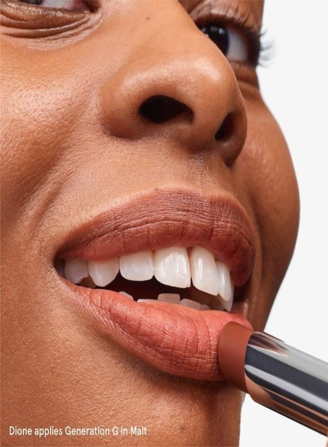 Glossier  Generation G Subtle Matte Finish Lipstick , Malt - rich cinnamon - 3g - Image 3