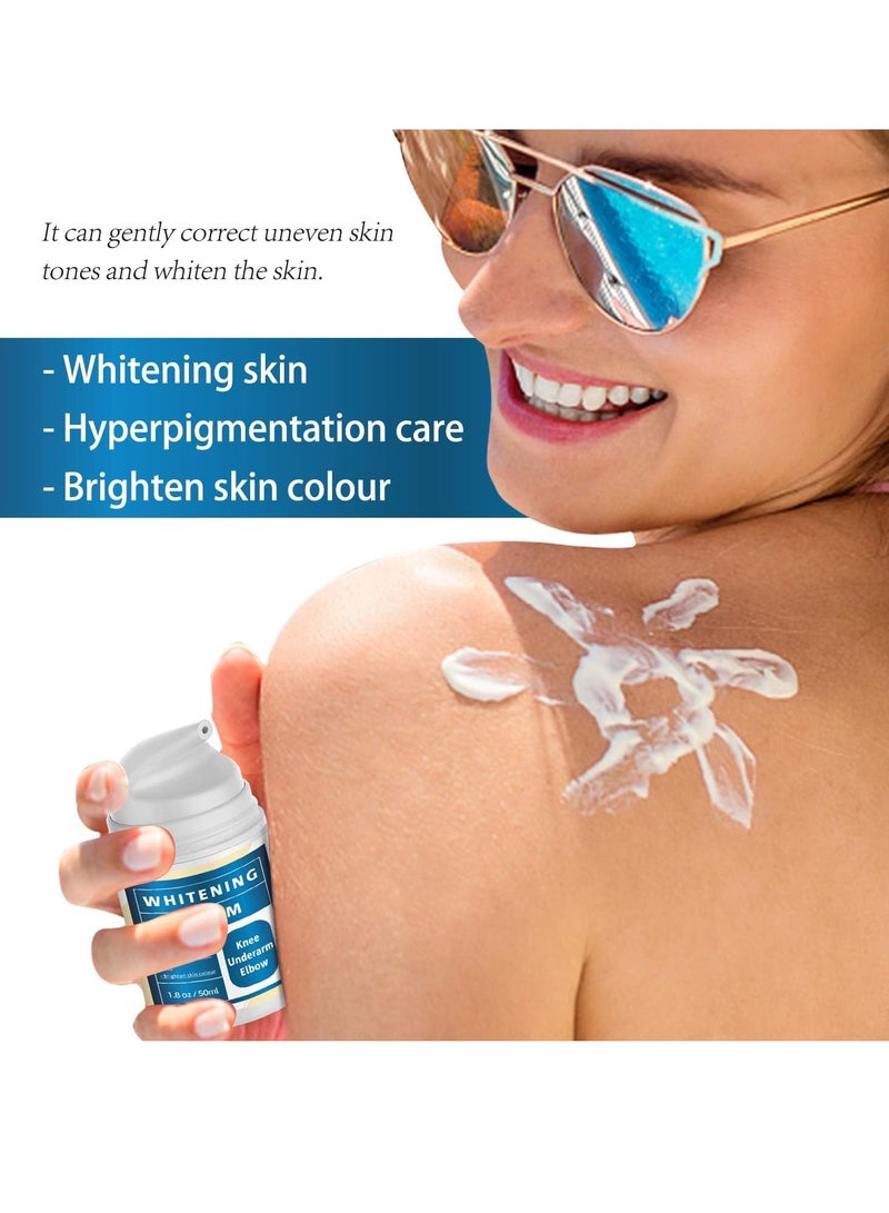 Cream Underarm Whitening Cream, Skin Lightening Cream for Dark Underarm, Neck, Armpit, Knees, Elbows, Private Areas, Intimate Areas, Brightening Cream Dark Spot Remover Corrector, 50ML - Image 3