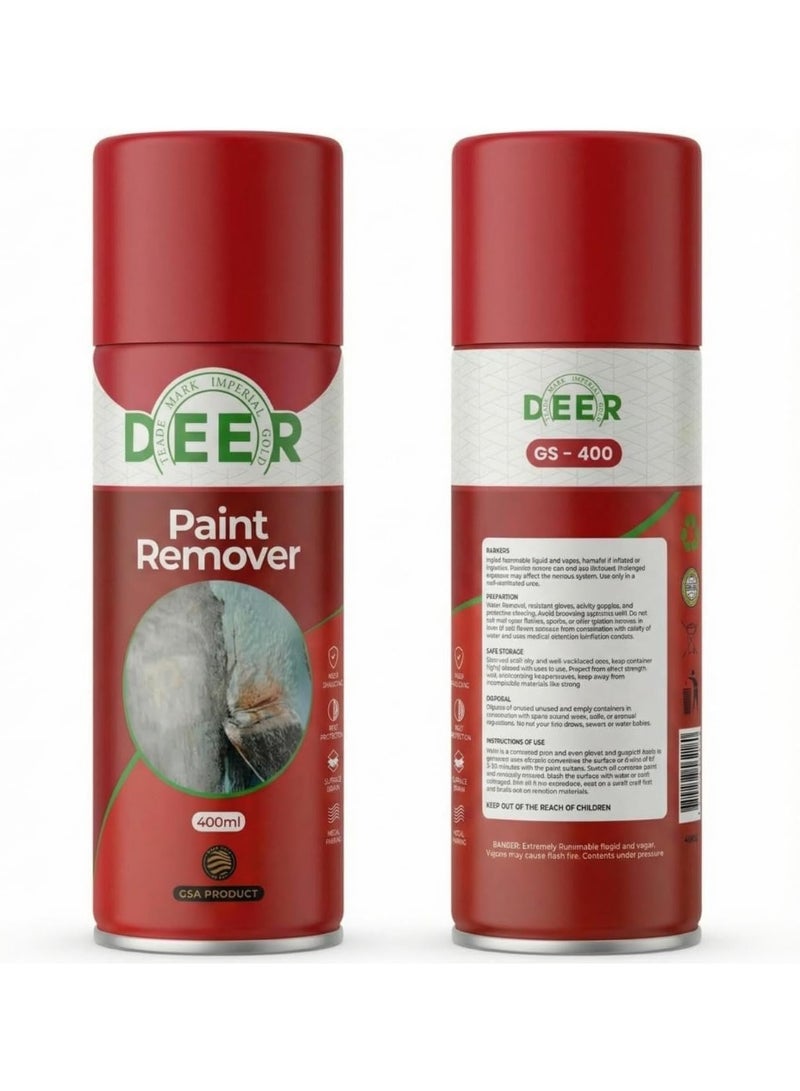 Paint Remover Spray 400ml – Fast Acting Multi Purpose Paint Remover for Metal, Wood & Walls | Heavy Duty Spray Paint Remover for Surfaces