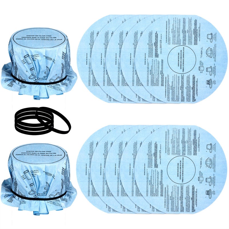 Tegeme 10 Pcs Wet Dry Vac Filter Vf2002 Disc Vacuum Filters Compatible with Shopvac Wet Dry Vacuum Cleaners with 5 Gallon and Larger with 4 Pieces Retaining Bands Reusable