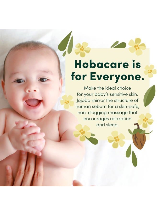 hobacare زيت الجوجوبا النقي 100% للعناية بالرضع - زيت تدليك غير مكرر ومعصور على البارد للجسم وفروة الرأس للبشرة والشعر والأظافر - يساعد في مكافحة قشرة الرأس وجفاف البشرة (4.22 أونصة سائلة / 125 مل) - Image 2