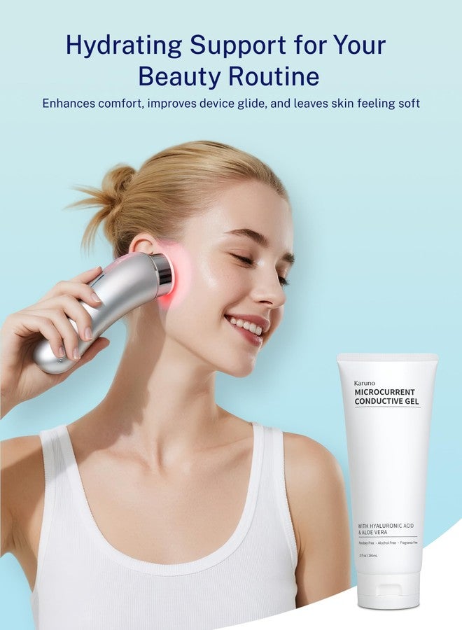 KARUNO 10oz Microcurrent Conductive Gel – Hydrating Gel with Hyaluronic Acid & Aloe Vera – Fragrance-Free, Paraben-Free, Non-Irritating - Image 3