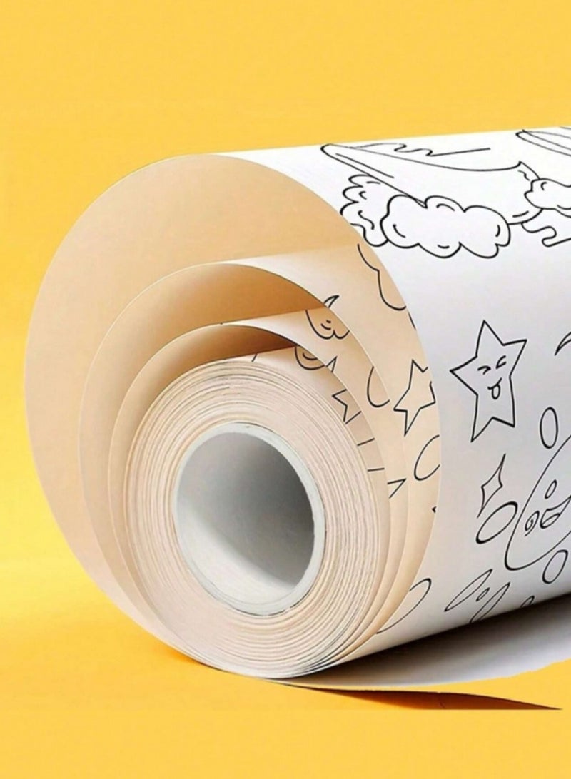 6pcs Graffiti Coloring Drawing Paper, Long Strip, Wall Protection, Can Be Installed on Walls for Drawing - Image 4