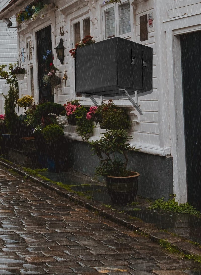 غطاء مكيف هواء نافذة مقاوم للماء والغبار مع أحزمة قابلة للتعديل للحماية الخارجية - Image 4