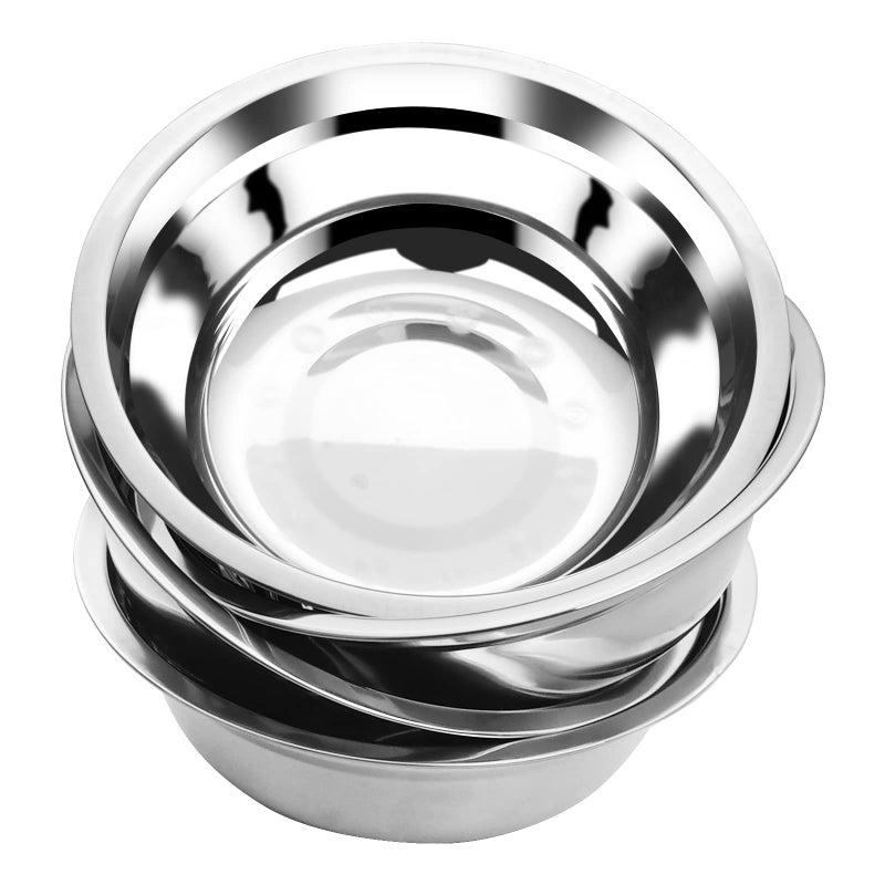 Buyitt Salad Mixing Bowls Stainless Steel Serving Bowl for Kitchen Baking Serving Cooking Food Prep Storage Set of 6