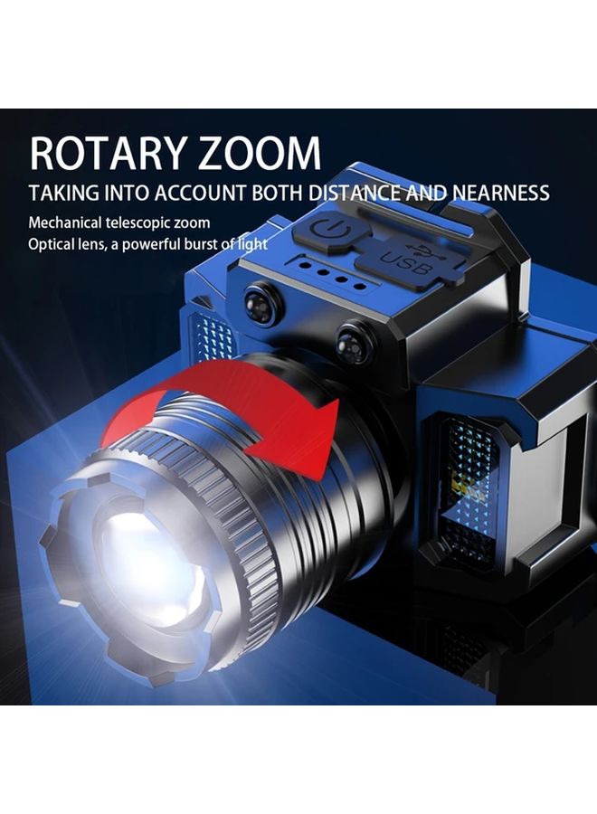 Headlamp XHP50 LED Motion Sensor Headlight Fast Charging For Outdoor Camping - Image 3