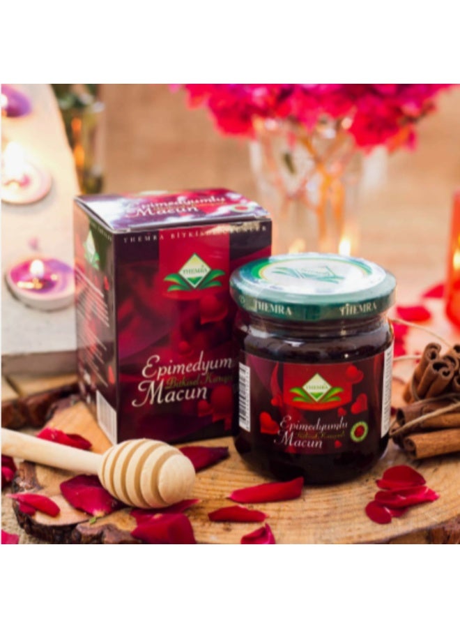 Mufaens Epimedyumlu Herbal Macun 240 Grams, Turkish Herbal Honey Paste with Epimedium, Natural Energy & Vitality Support, Traditional Botanical Blend, Premium Glass Jar. - Image 3