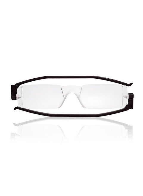 Rectangular Frame Reading Glasses Black +1.00