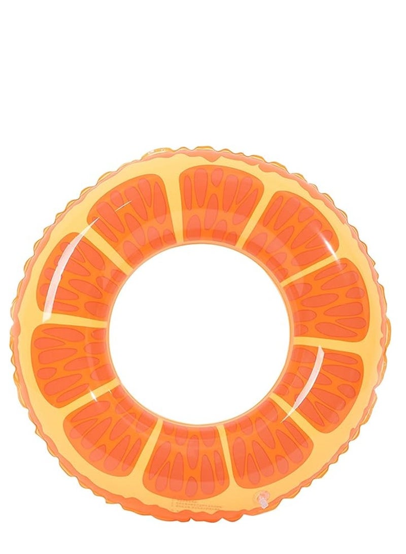 2 حزمة حلقة السباحة ، 80 سم قطر قابل للنفخ حلقة حمام السباحة العائمة ، حلقات أنبوب السباحة الفاكهة ألعاب الملونة حمام السباحة العائمة لحفلة حمام السباحة على الشاطئ للأطفال والكبار (2Pack ، 80 سم ، البرتقالي) - Image 3