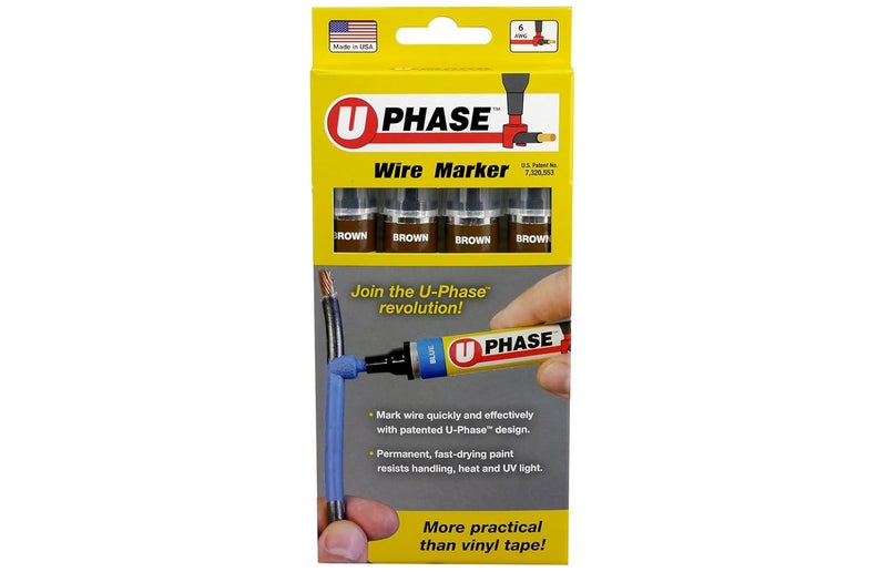 Umark U-Phase® Wire Marker Brown (Pack of 4) 10715PPM - Image 2
