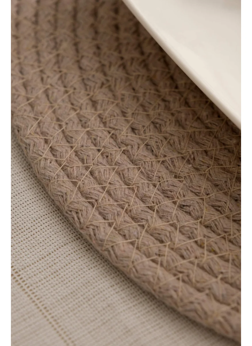 Favora 4-Piece Jute Rope Plate Wicker Placemat - Beige