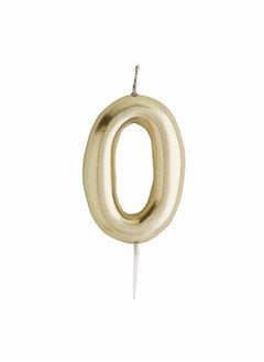 Hootyballoo Gold Number '0' Candle 