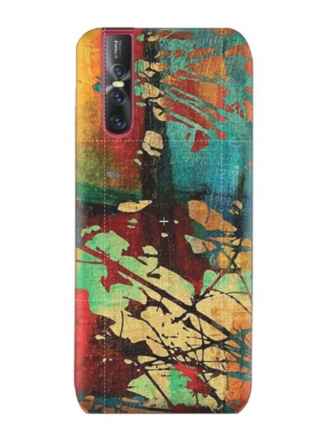 AMC DESIGN TPU Silicone Case with Vintage Art Grunge Pattern For Vivo V15 Pro Multicolour