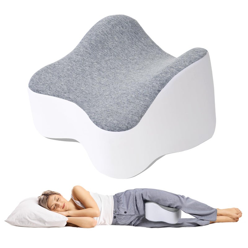 UJPFEO Knee Pillow for Side Sleepers,Leg Pillows for Sciatica,Knees,HIPS,Joints Between Legs,Back Pain Relief When Side Sleeping Spine Alignment Support for Knee Surgery Recovery - Image 1