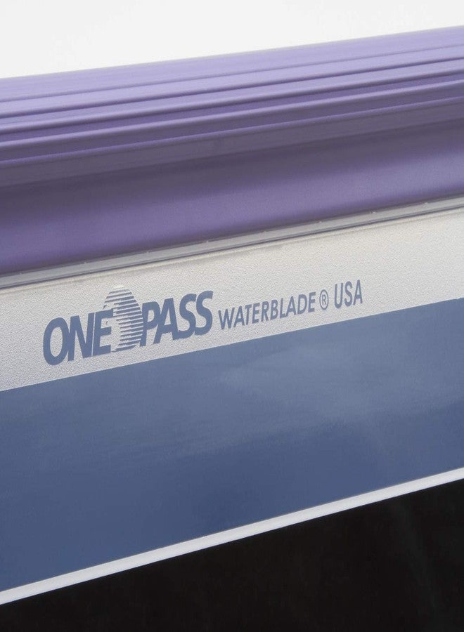 One Pass Classic 12" Waterblade Silicone T-Bar Squeegee Purple (WBL-OP2012CTY) - Image 3