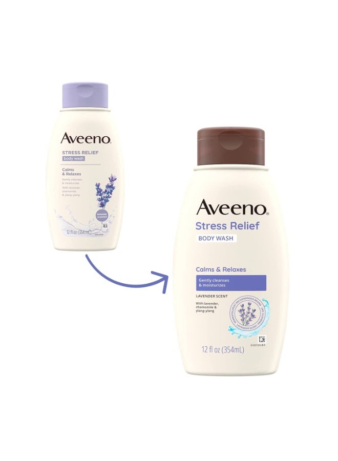 Aveeno Johnson & Johnson Aveeno stress relief body wash, 12oz, 354 ml - Image 3