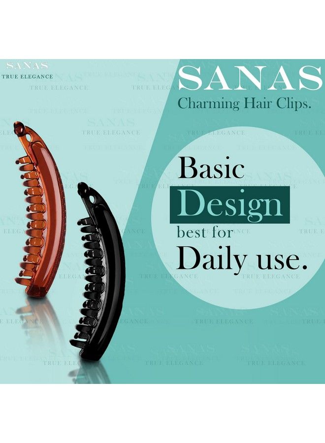 Sanas مشابك موز 2 قطعة مشبك شعر مشابك موز للشعر حجم كبير إكسسوارات شعر نسائية إكسسوارات شعر كورية مشابك موز للشعر شعر أنيق قفل ذاتي للشعر مشبك شعر 2 - Image 4