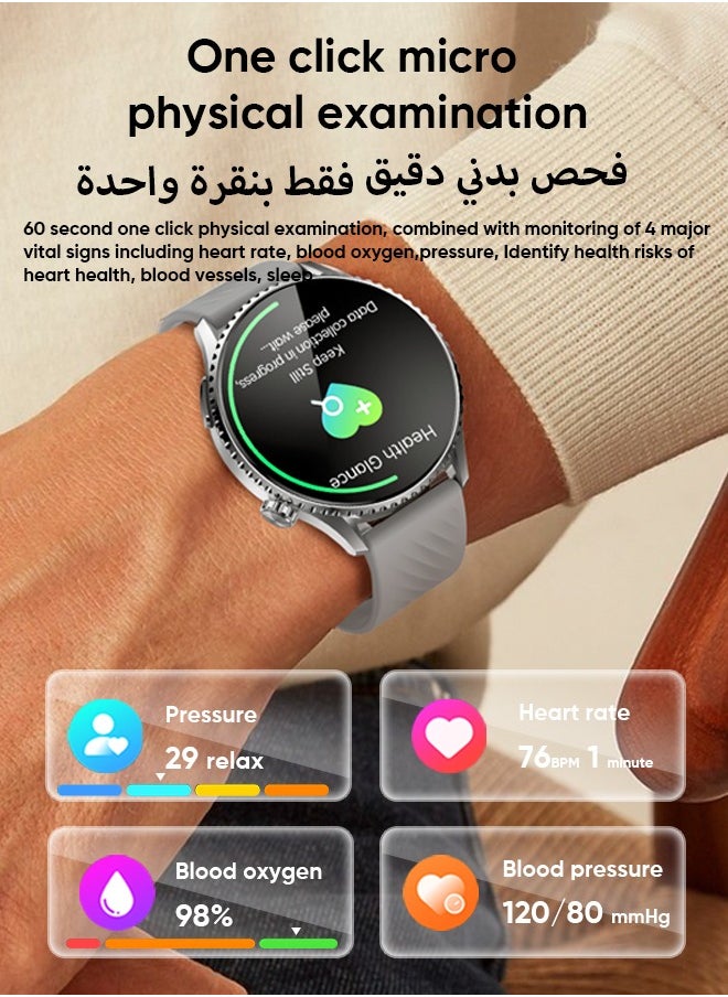وابيك - ساعة ST30 الذكية  شاشة AMOLED عالية الدقة مع مراقبة صحة القلب بـ ECG+PPG و50 وضع رياضة ومقاومة الماء IP67 ودعم متعدد اللغات - Image 1