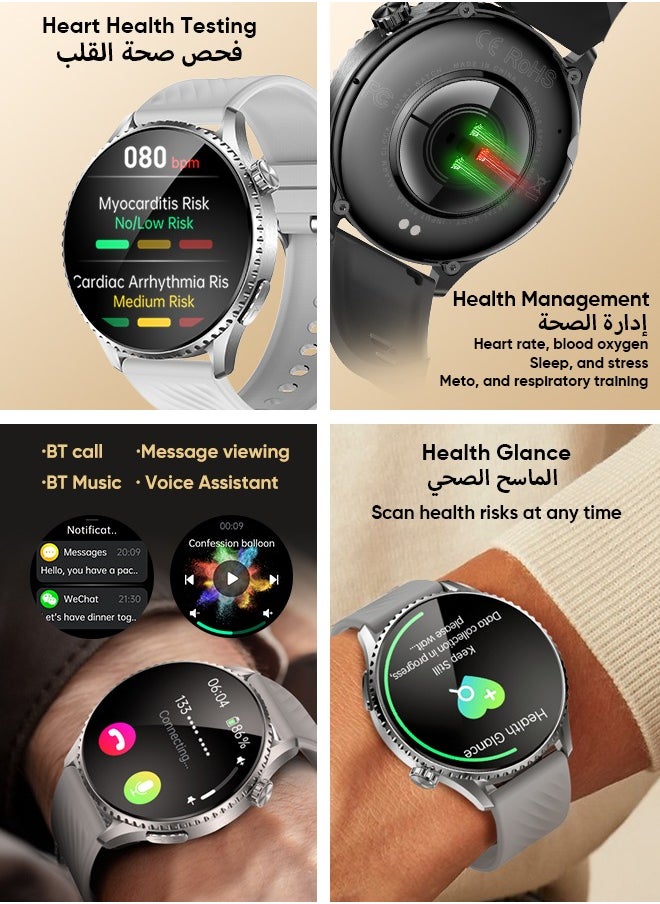 وابيك - ساعة ST30 الذكية  شاشة AMOLED عالية الدقة مع مراقبة صحة القلب بـ ECG+PPG و50 وضع رياضة ومقاومة الماء IP67 ودعم متعدد اللغات - Image 1