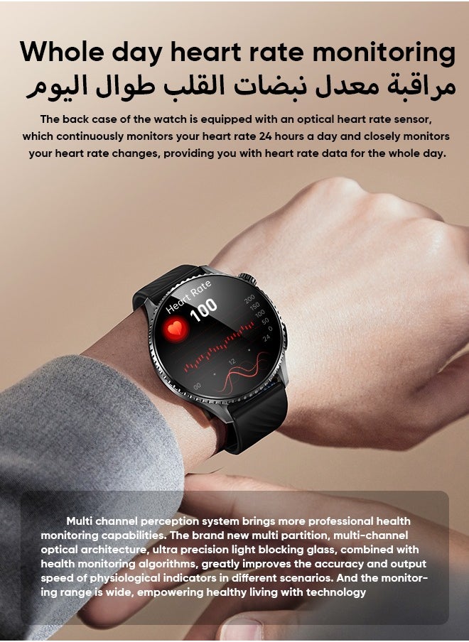وابيك - ساعة ST30 الذكية  شاشة AMOLED عالية الدقة مع مراقبة صحة القلب بـ ECG+PPG و50 وضع رياضة ومقاومة الماء IP67 ودعم متعدد اللغات - Image 1