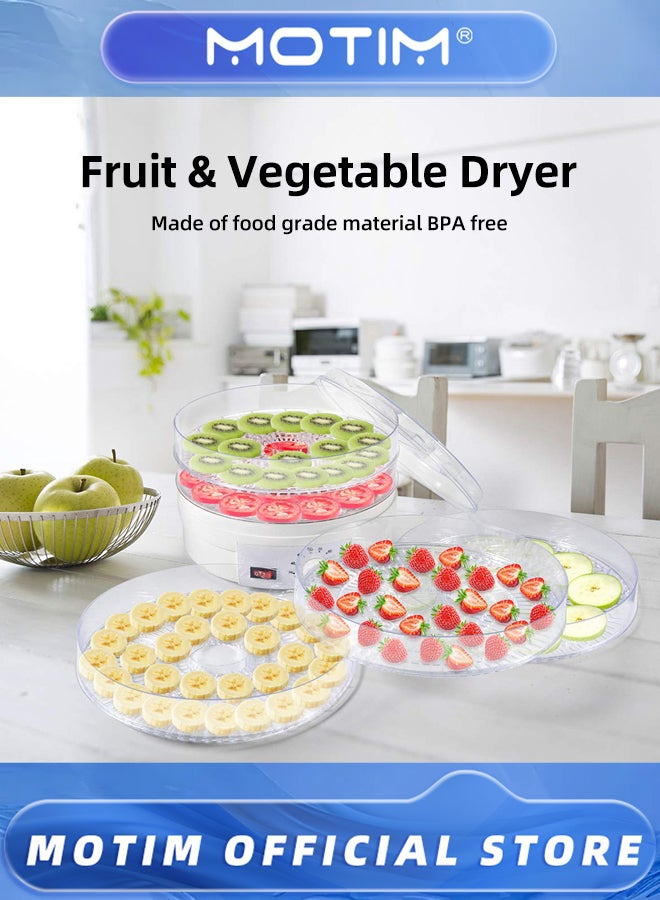 Motim 5 Large Trays Food Dehydrator Machine BPA Free Food Dryer with Adjustable Temperature Electric Food Preserver Machine with Auto Shut Off for Fruits & Veggies & Meats & Dog Treats  - Image 5