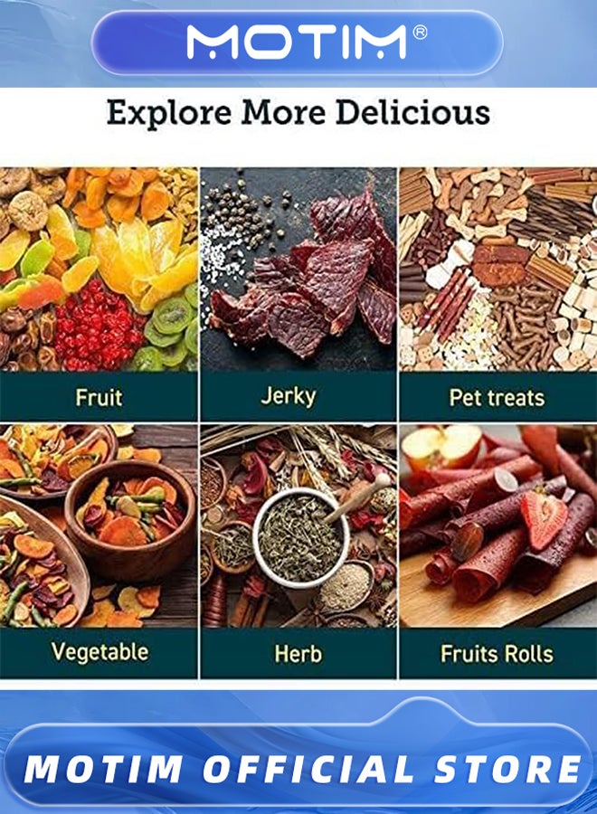 Motim 5 Large Trays Food Dehydrator Machine BPA Free Food Dryer with Adjustable Temperature Electric Food Preserver Machine with Auto Shut Off for Fruits & Veggies & Meats & Dog Treats  - Image 4