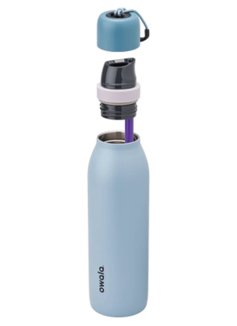 Owala Solid Thermos Flask Stainless Steel Kettle with Lid Large Capacity Ice Coffee Cup Portable Travel Home Summer Water Bottle (24OZ)  - Image 2
