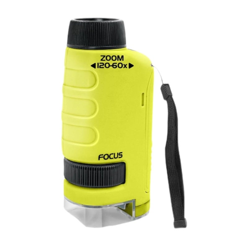 Tobo Kids Science Microscope Toy 60-120x Portable for Kids Boys Girls School Yellow with Specimen|Toys & Hobbies | Educational | Science & Nature | Microscopes & Chemistry (TD-1460IM) - Image 1