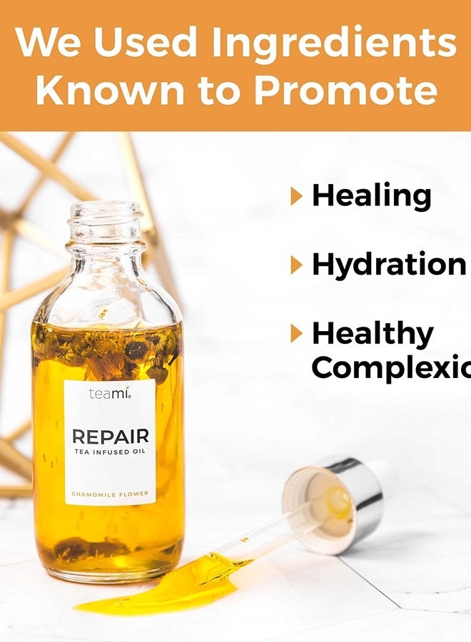 teami Repair Jojoba Face Oil for Women with Coconut Oil, Camellia Seed & Vitamin E Oil for Skin - Facial Oil Cleanser for Sensitive, Normal, Oily & Dry Skin (2oz) - Image 3