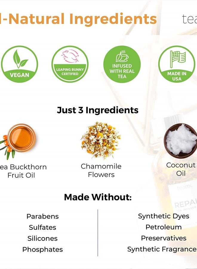 teami Repair Jojoba Face Oil for Women with Coconut Oil, Camellia Seed & Vitamin E Oil for Skin - Facial Oil Cleanser for Sensitive, Normal, Oily & Dry Skin (2oz) - Image 4