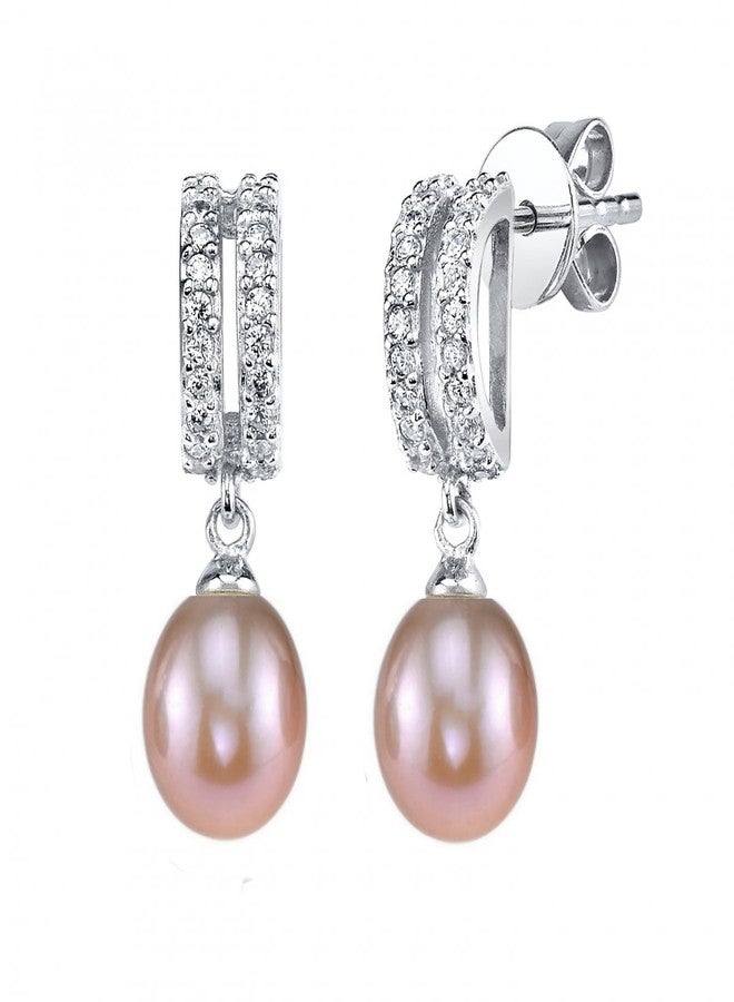 THE PEARL SOURCE AAAA Quality 14K Gold Plated Pink Freshwater Pearl Blake Earrings for Women | Hypoallergenic Earrings with Genuine Cultured Pearls Pearl Gifts for Anniversary - Image 1