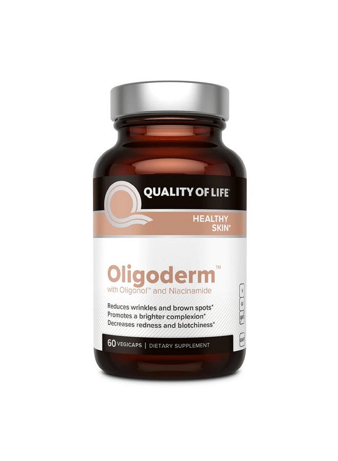 Quality of Life - Oligoderm - Premium Skin Support Supplement Featuring Oligonol and Niacinamide - 60 Capsules - Image 1