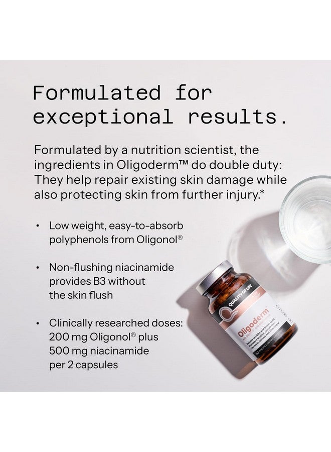 Quality of Life - Oligoderm - Premium Skin Support Supplement Featuring Oligonol and Niacinamide - 60 Capsules - Image 5