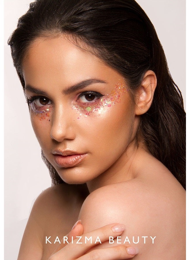 KARIZMA Iridescent Glitter. 10g Chunky Face Glitter, Hair Glitter, Eye Glitter and Body Glitter for Women. Rave Glitter, Festival Accessories, Cosmetic Glitter Makeup. Loose Glitter Set  - Image 4