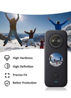 Y&D Protective Mirror for Insta360 ONE X2, 2 Piece Adhesive Lens Protector Sports Camera Mold Accessories Panorama Waterproof UV  - Image 3