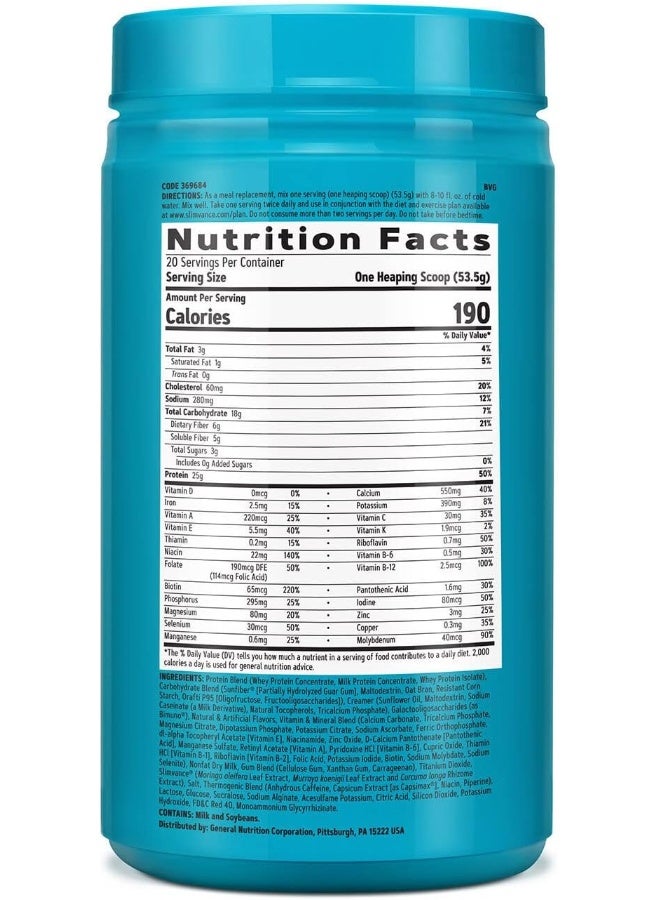 GNC Total Lean Lean Shake + Slimvance - Strawberry Banana, 20 Servings, Weight Loss Protein Powder with 200mg of Caffeine - Image 3