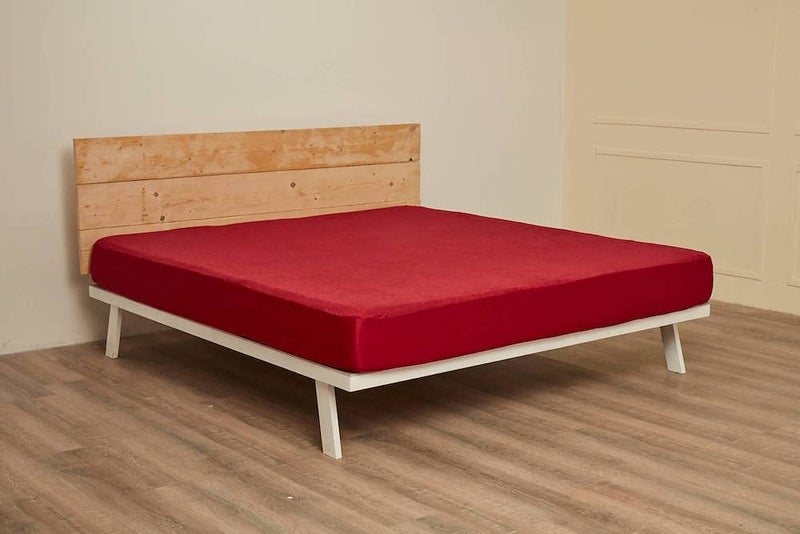 Wakefit 100% Waterproof Premium Cotton Mattress Protector | Breathable and Hypoallergenic Ultra Soft Fitted Bed Protector 72"x60" - Queen, Maroon - Image 4