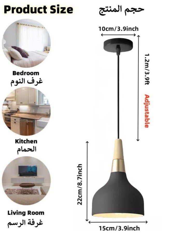 Optico Pendant Ceiling Lights, 3Pcs Chandelier Decor Lamps Hanging Ceiling Lights with 3-Color Lights Indoor Lighting Hanging Lamps with Adjustable Cord for Living Room Bedroom Kitchen Restaurant Hallway  - Image 2