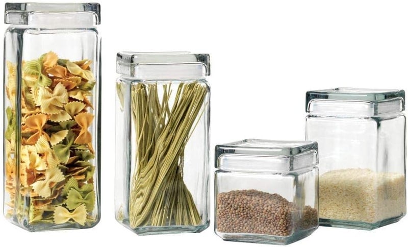 Anchor Hocking Stackable Glass Storage Jar with Lid - Image 1
