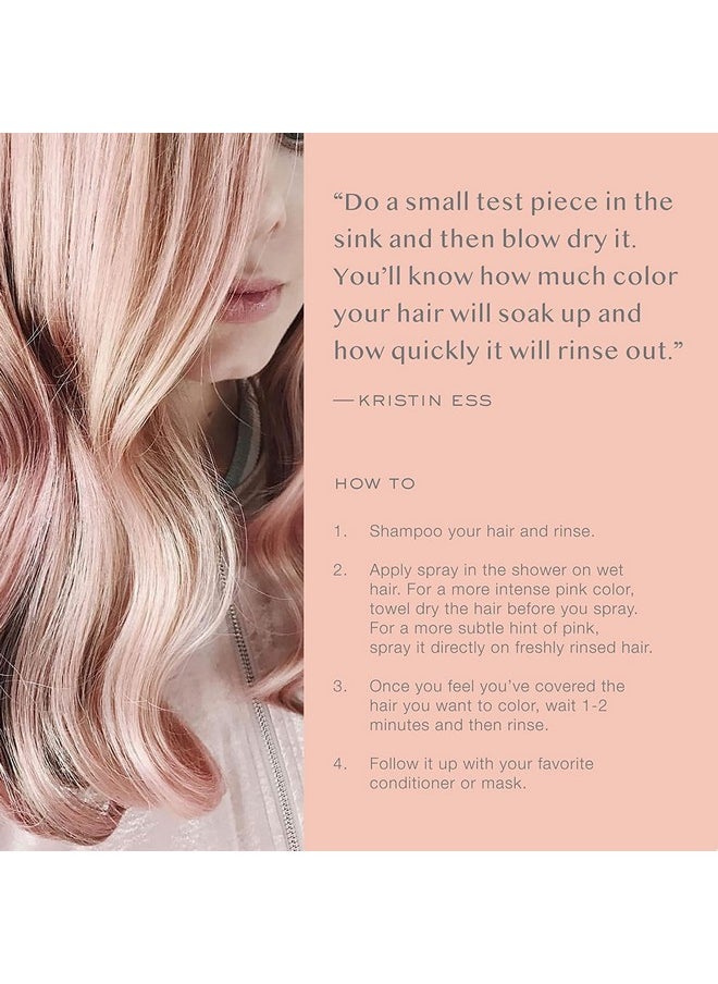 Kristin Ess - Hair Rose Gold Temporary Tint Pastel Pink Hair Color Spray For Blonde Or Light Hair, Washable, Temporary Hair Dye, 7 Fl Oz - Image 1