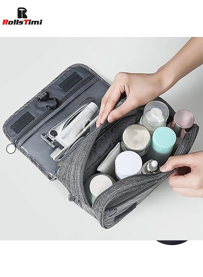 رولستيمي سعة كبيرة حقيبة أدوات الزينة حقيبة السفر مع شنقا هوك للرجال والنساء للماء السفر حقيبة مستحضرات التجميل الحمام حقيبة التخزين - Image 5